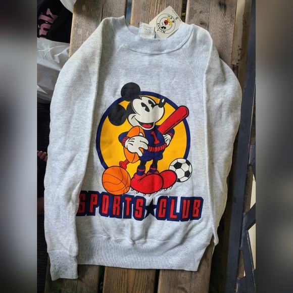 Mickey Unlimited Other - MICKEY & CO. Adult SZ SMALL NWT GRAY MICKEY MOUSE CLUB print pullover sweatshirt